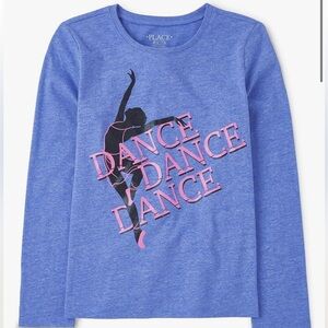 The Children’s Place Graphic Long Sleeve Top Dance Ballerina youth girls XXL 16